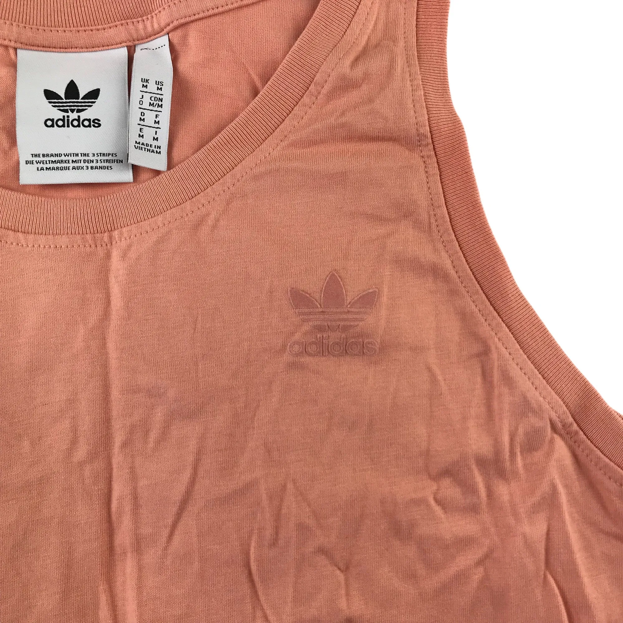 Adidas tank top adult size M light peach orange sleeveless top