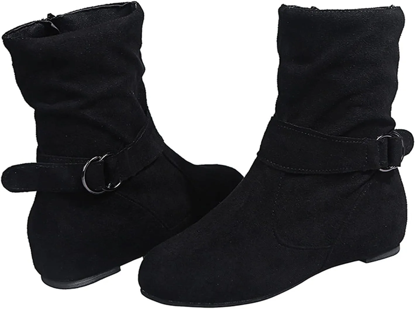 Ankle Booties for Women, Womens Retro Cowboy Boots Closed Toe Low Heel Combat Western Shoes Fringed Ankle Boots