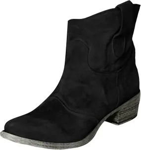 Ankle Boots for Women, Lace Up Cowboy Platform Boots Chunky Low Heel Suede Mid Calf Zipper Ankle Boots Winter Booties