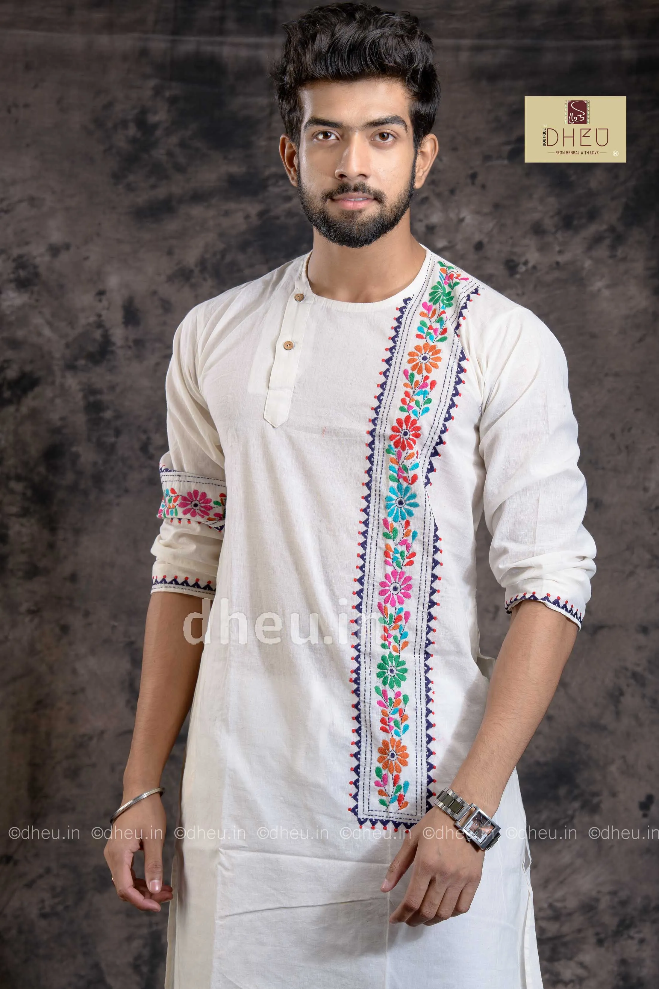 Anubartan-Dheu Kantha stitch Kurta