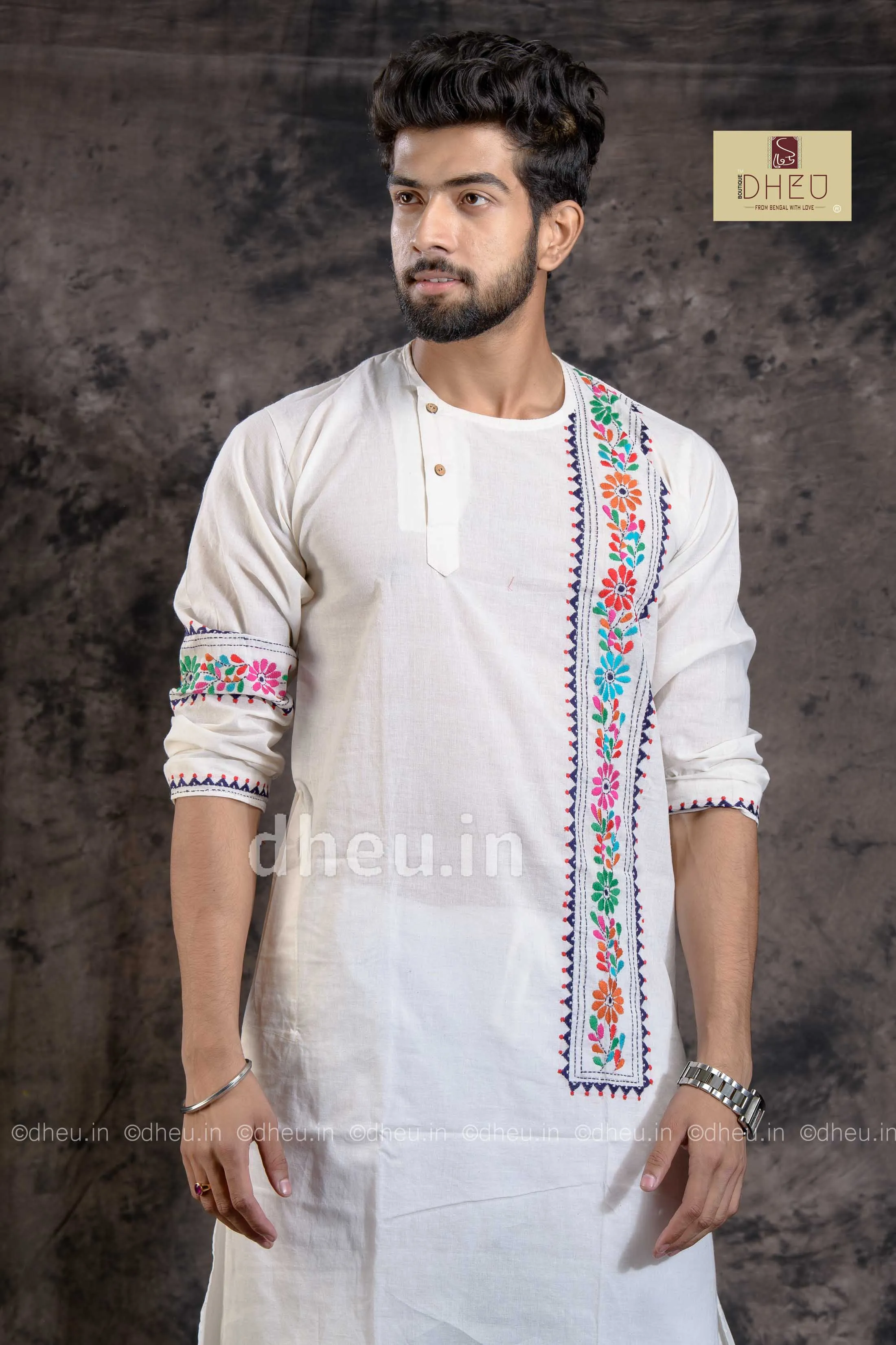 Anubartan-Dheu Kantha stitch Kurta