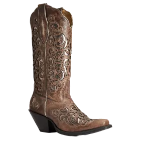 Ariat Ladies Crackled Taupe & Gunmetal Divine Boots 10034110