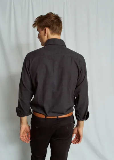 Brunn & Stengade Muriel Casual Modern Fit Shirt | Charcoal