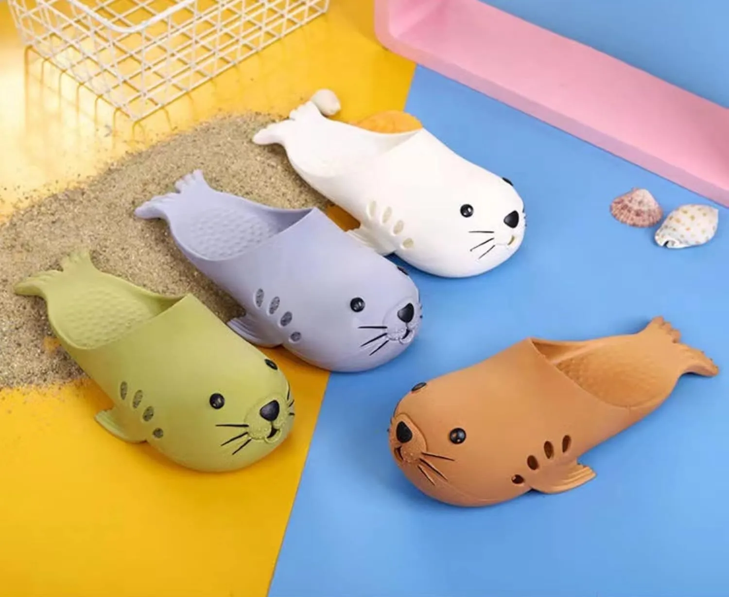 Cartoon Animal Slippers Summer Cute Home Shoes Bathroom Beach Slippers Unisex