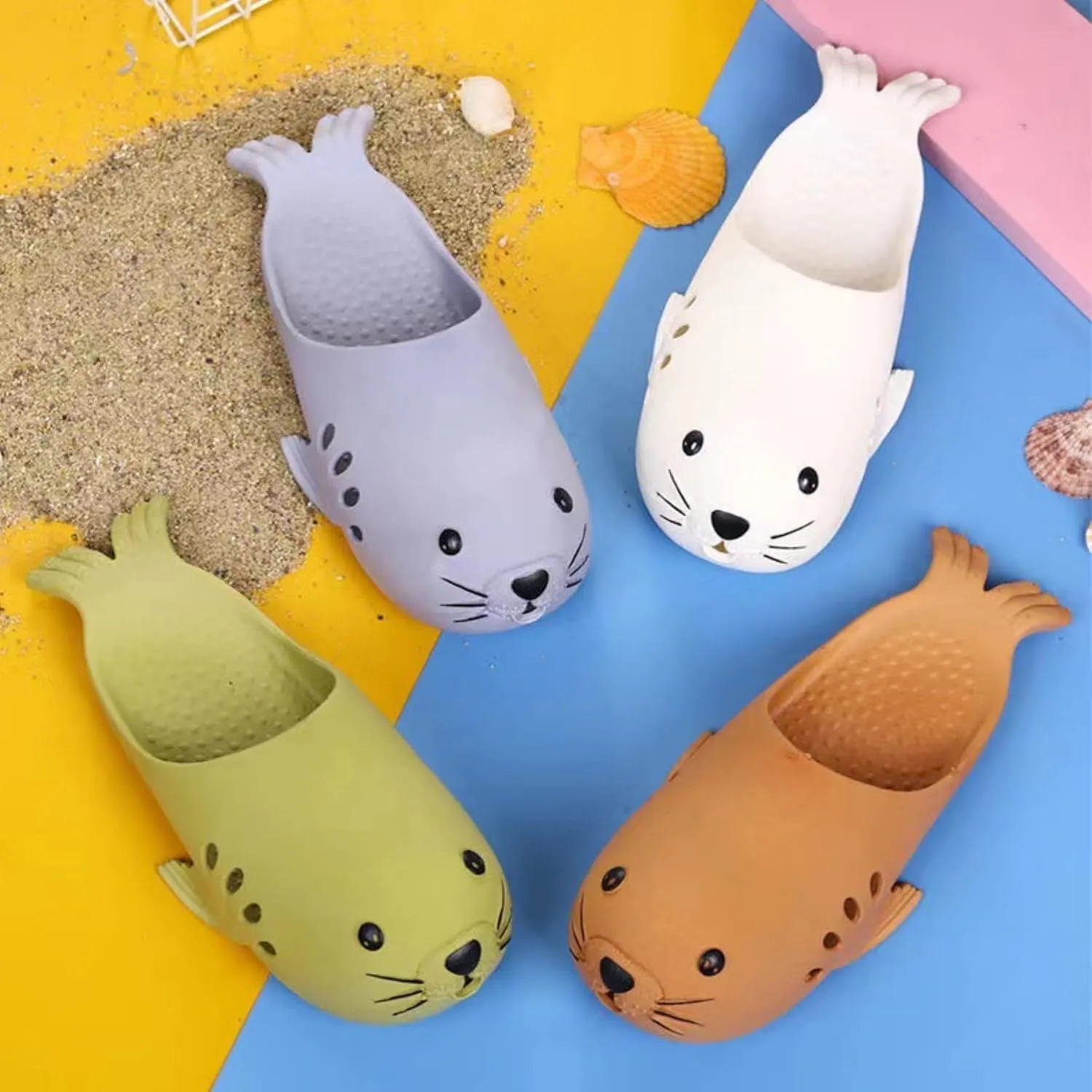 Cartoon Animal Slippers Summer Cute Home Shoes Bathroom Beach Slippers Unisex