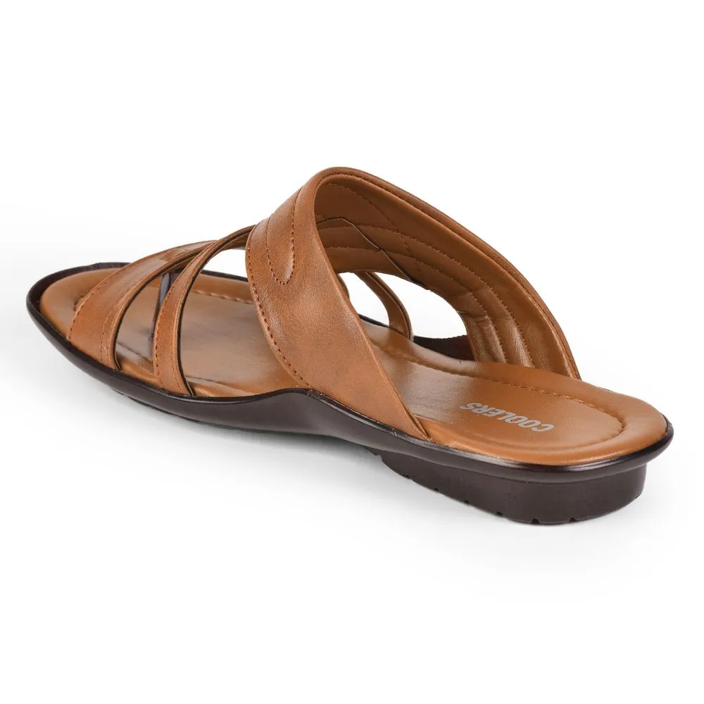 Coolers Casual (Tan) Slippers For Men COOL99-1 By Liberty