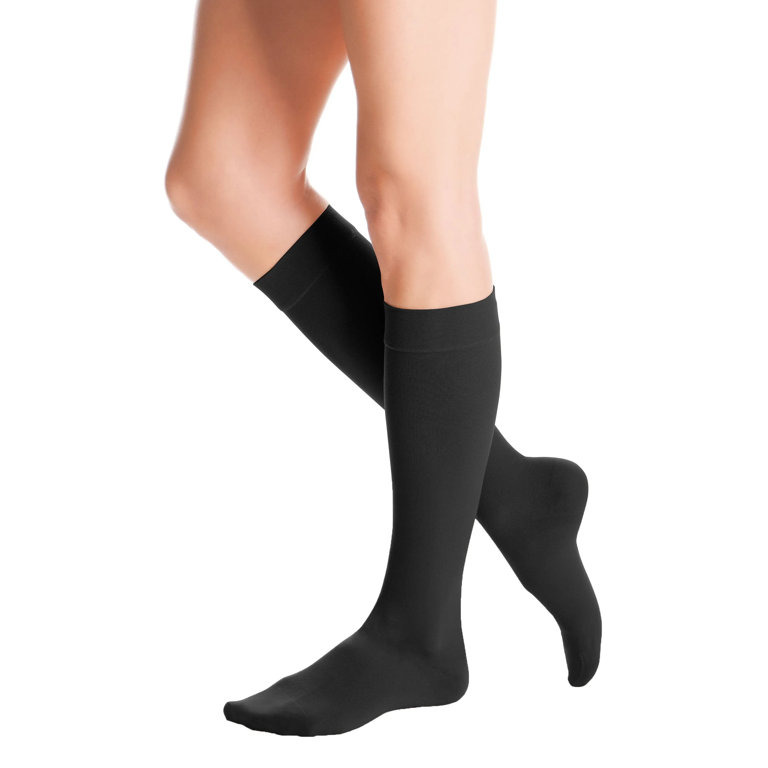 Duomed Advantage Soft Opaque Closed Toe Knee Highs - 15-20 mmHg