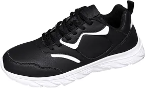 Fashion Men Sports Shoes Flat Lightweight Lace Up Solid Color Comfortable Simple Design Sneaker Boots for Men