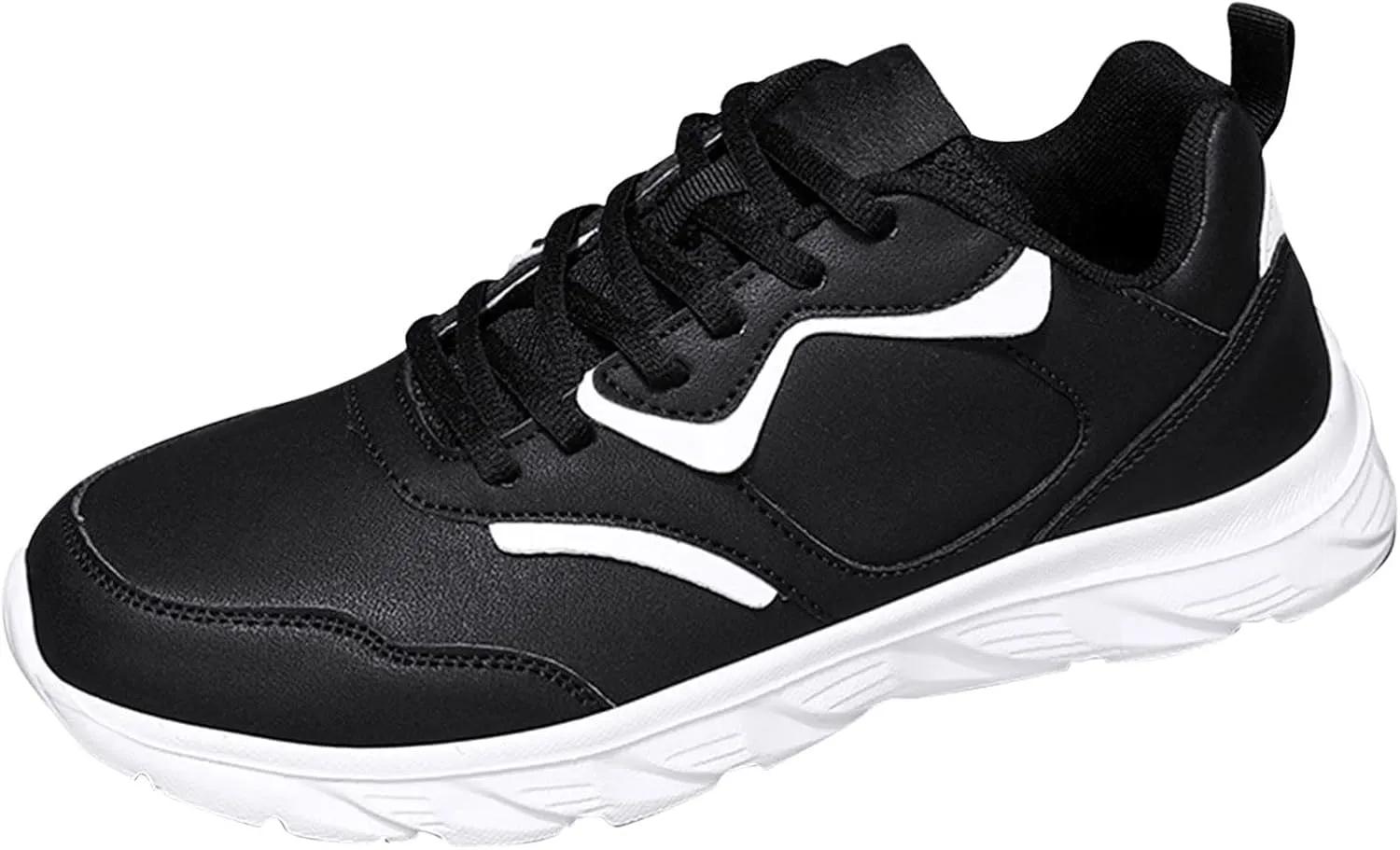 Fashion Men Sports Shoes Flat Lightweight Lace Up Solid Color Comfortable Simple Design Sneaker Boots for Men
