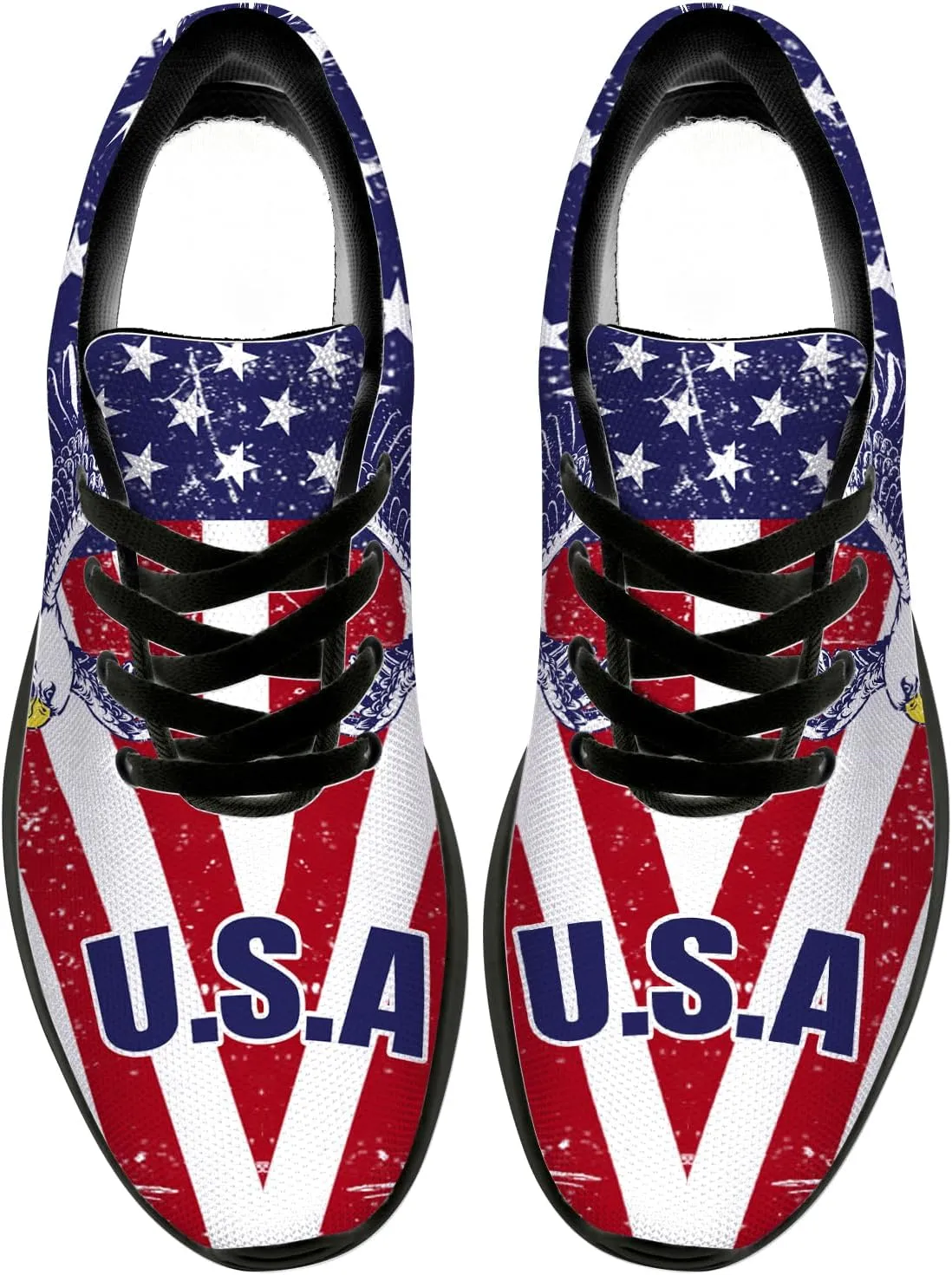 Flag Shoes for Women Men Patriotic Running Shoes Fashion Sneakers Gifts for Men Women