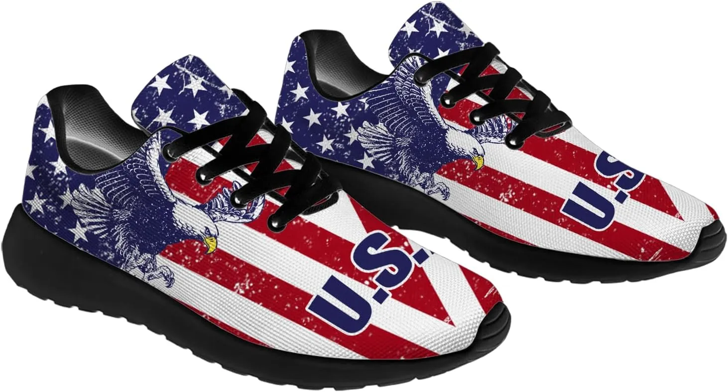 Flag Shoes for Women Men Patriotic Running Shoes Fashion Sneakers Gifts for Men Women