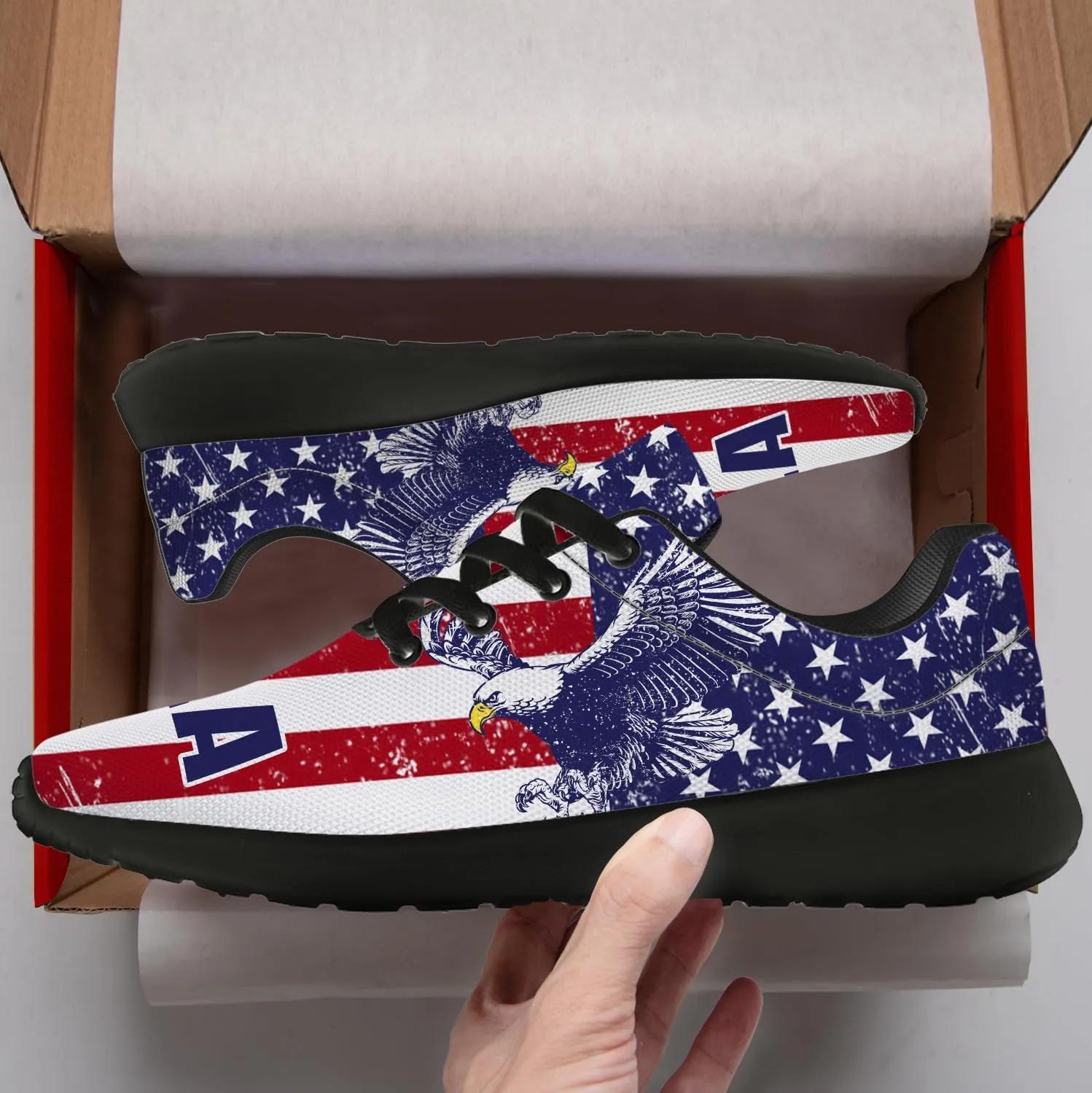 Flag Shoes for Women Men Patriotic Running Shoes Fashion Sneakers Gifts for Men Women