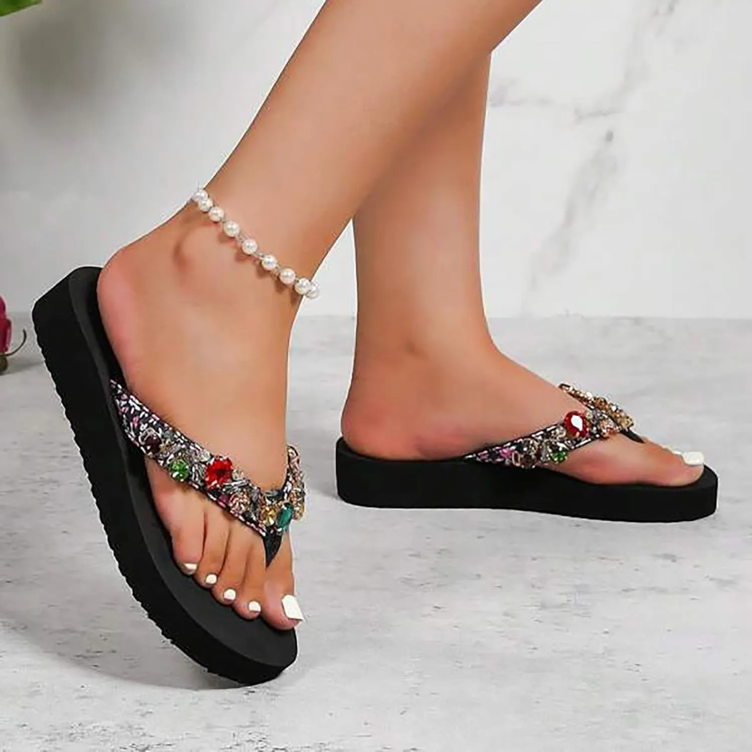 Flip Flops Comfort Beach Thong Sandals Indoor Outdoor Flip Flops Women Comfortable Casual Summer Beach Thong Sandals