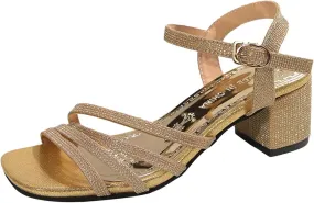 Heeled Sandal Low Block Chunky New Summer European And Big Fish Mouth Fashion Thick Heel Toe Strap Women's Sandals