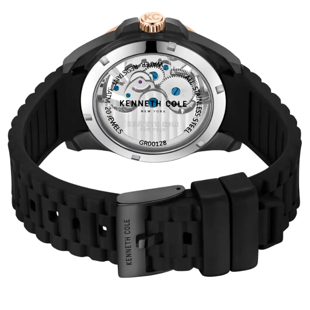 Kenneth Cole Mens Automatic Skeleton Watch - Black Dial, Model KCWGR0012804