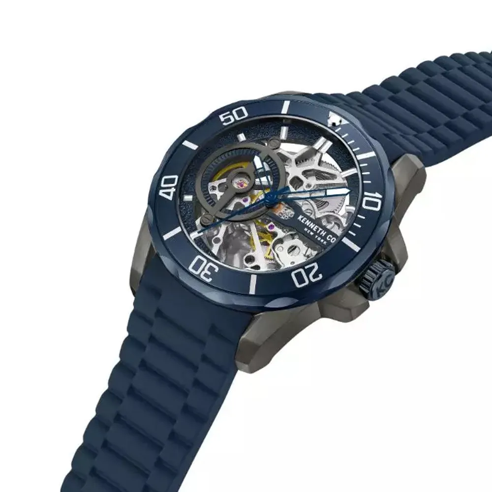 Kenneth Cole Silver Skeleton Men Automatic Watch KCWGR0012803