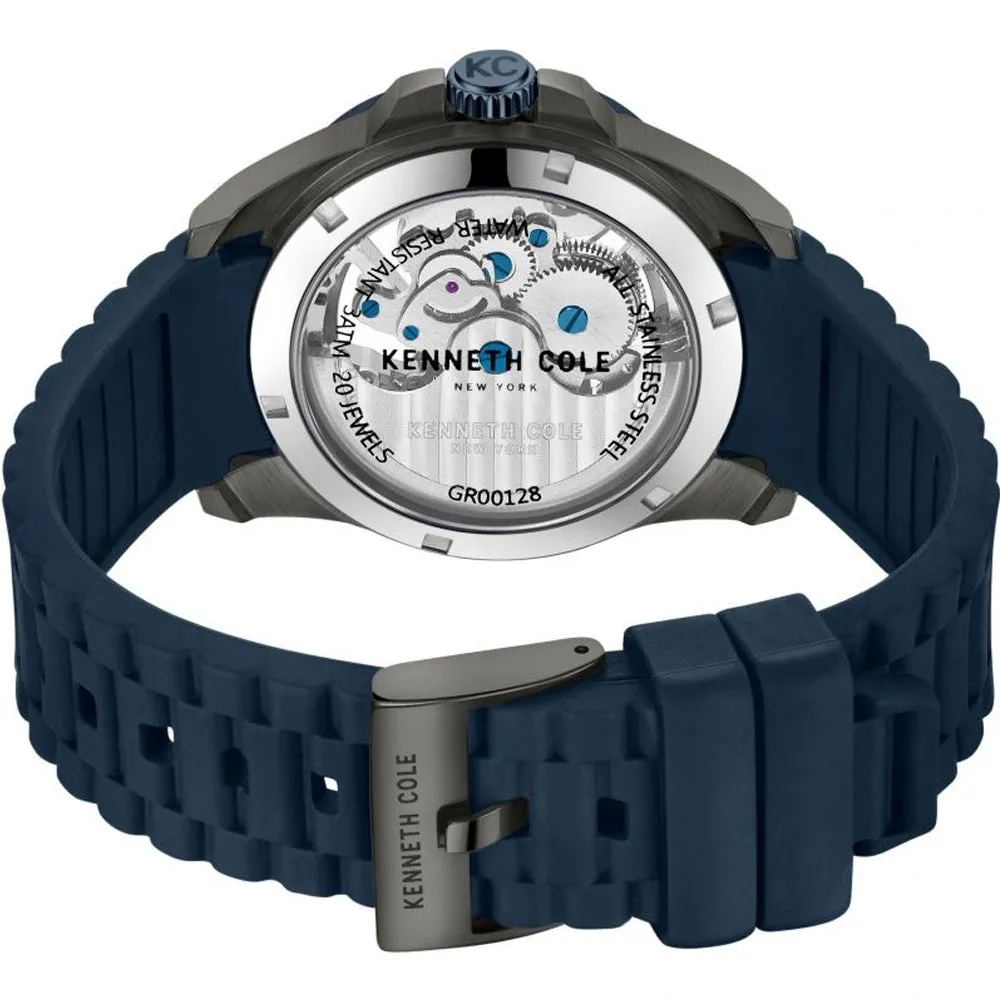Kenneth Cole Silver Skeleton Men Automatic Watch KCWGR0012803