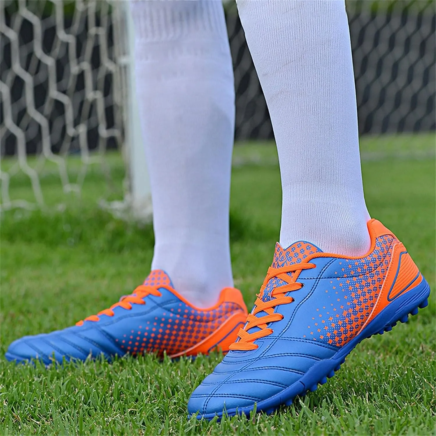 Kids Soccer Cleats Boys Girls Youth Athletic Outdoor & Indoor Baseball Shoe Firm Ground Cleat Flexible Sneaker