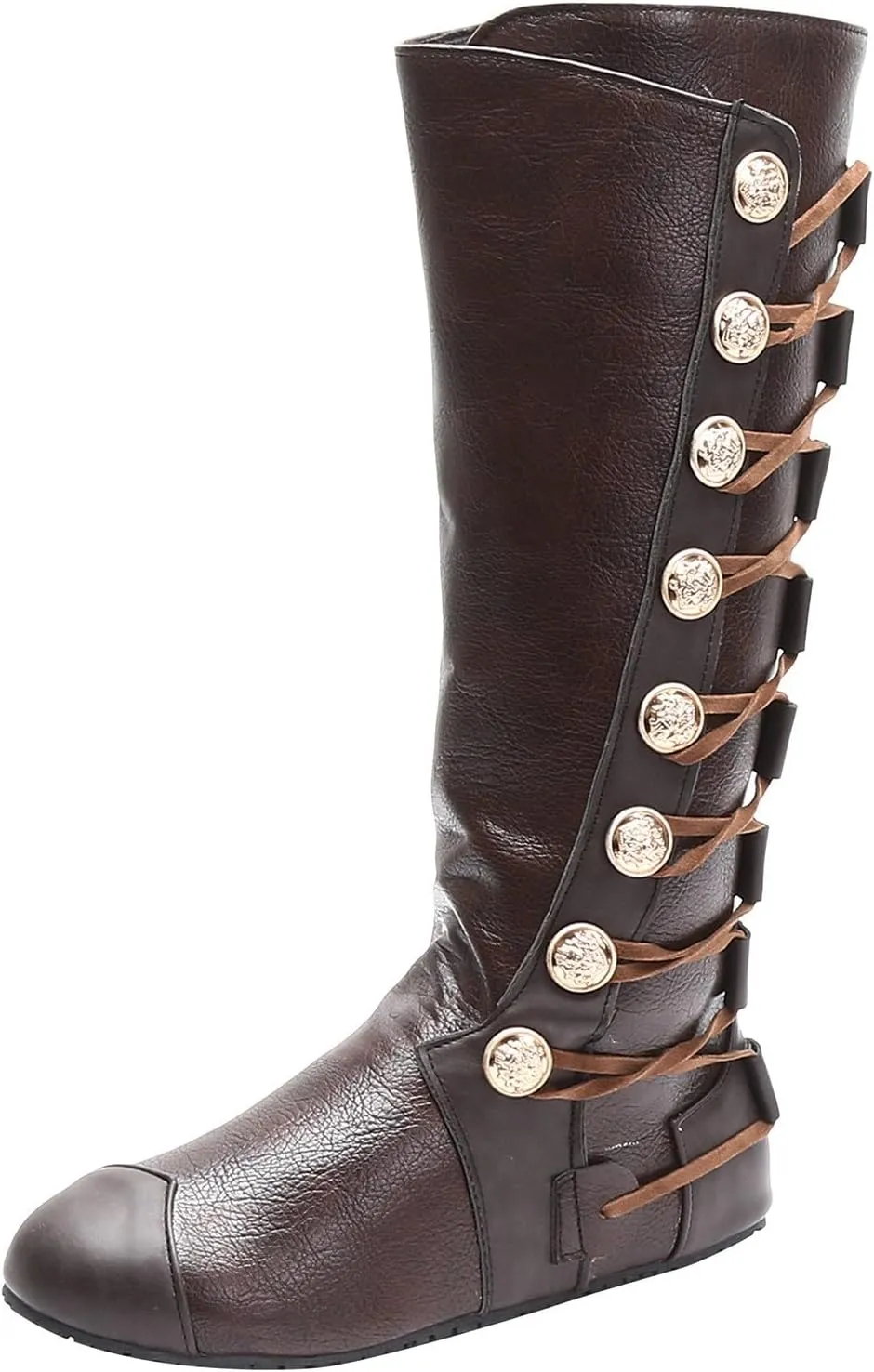 Knee High Boots Combat Boots Womens Fashion Retro Women's Shoes Breathable Chunky High Heels Comfy Side Zipper Boots