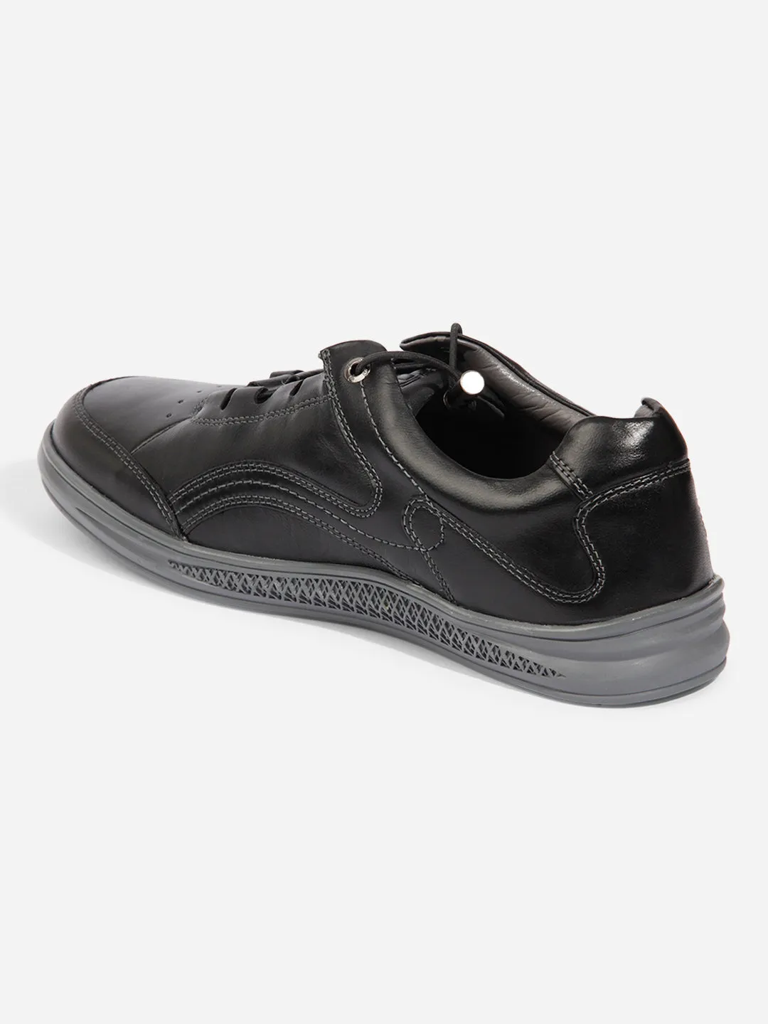 Stylish Mens Black Leather Sneakers - ID3090 for Ultimate Comfort and Fashion