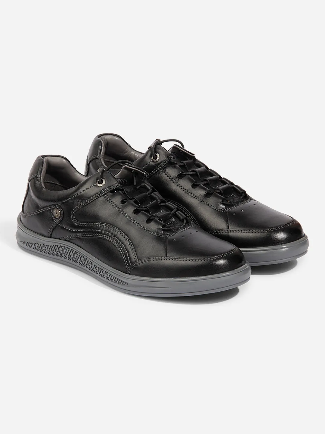 Stylish Mens Black Leather Sneakers - ID3090 for Ultimate Comfort and Fashion
