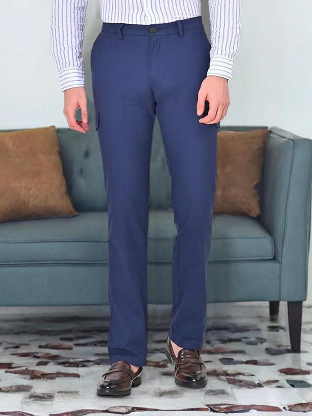 Men Kansas Fit Cotton Trouser