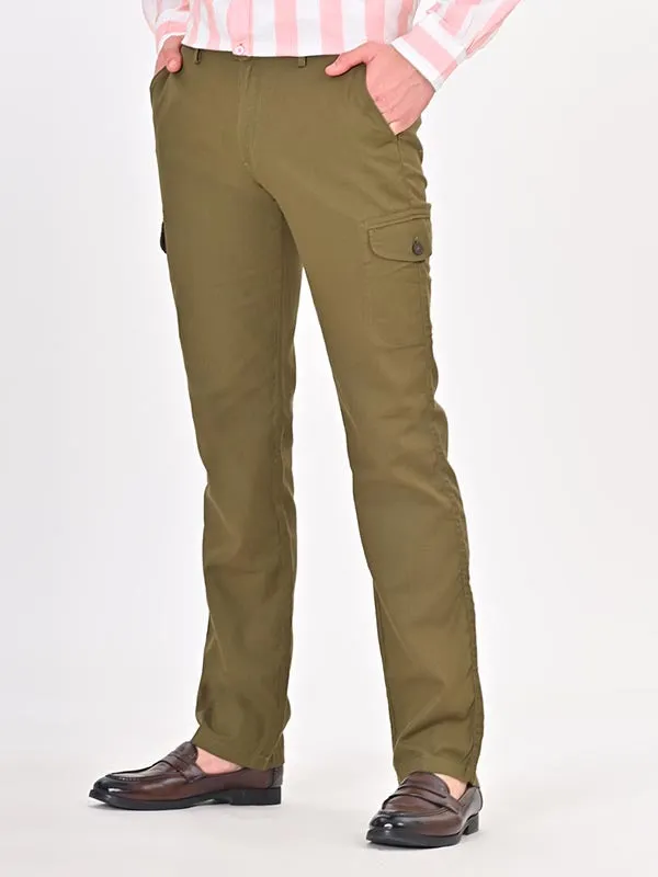 Men Kansas Fit Cotton Trouser