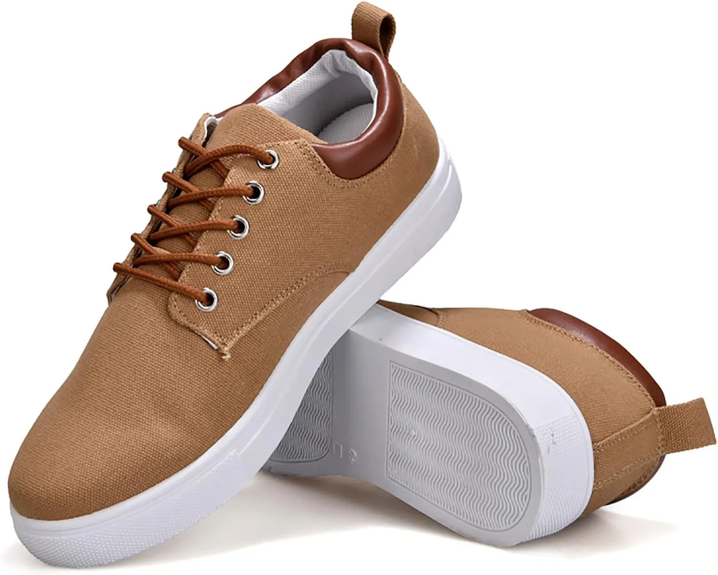 Men Low Top Canvas Walking Shoes Lace Up Fashion Casual Boats and Shoes
