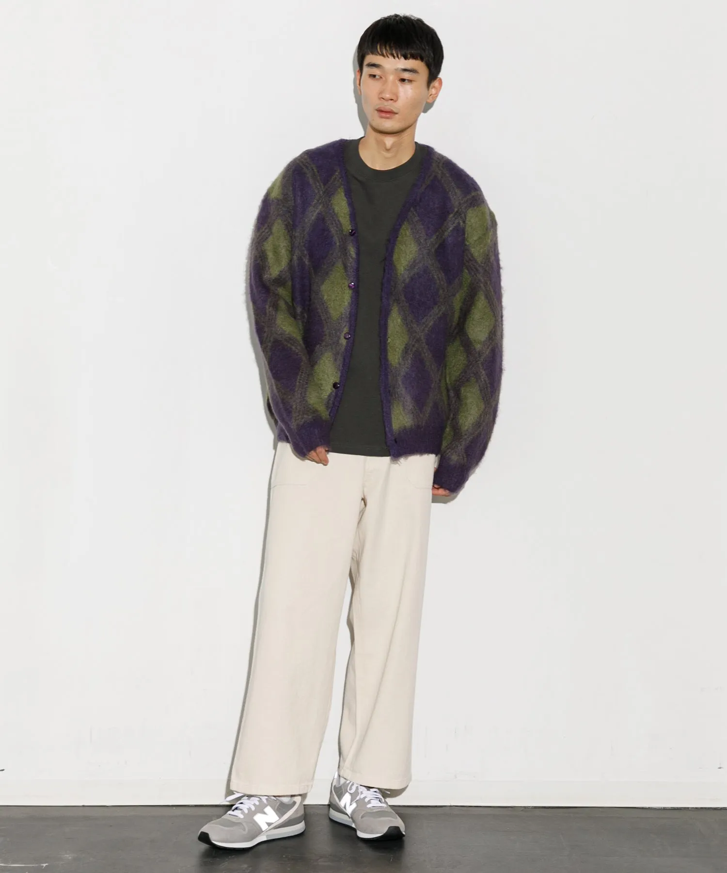 【MEN】NEEDLES Mohair Cardigan-Argyle