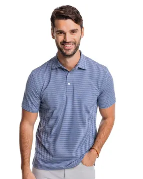 Mens Shortsleeve Brreeze Bowen Stripe Performance Polo