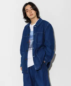 【MEN】SAGE DE CRET インディゴモールスキンカバーオールジャケット