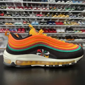 Nike Air Max 97 Sunburst Orange Pinwheel Logo 2019 CK9399-001 Men's Size 8