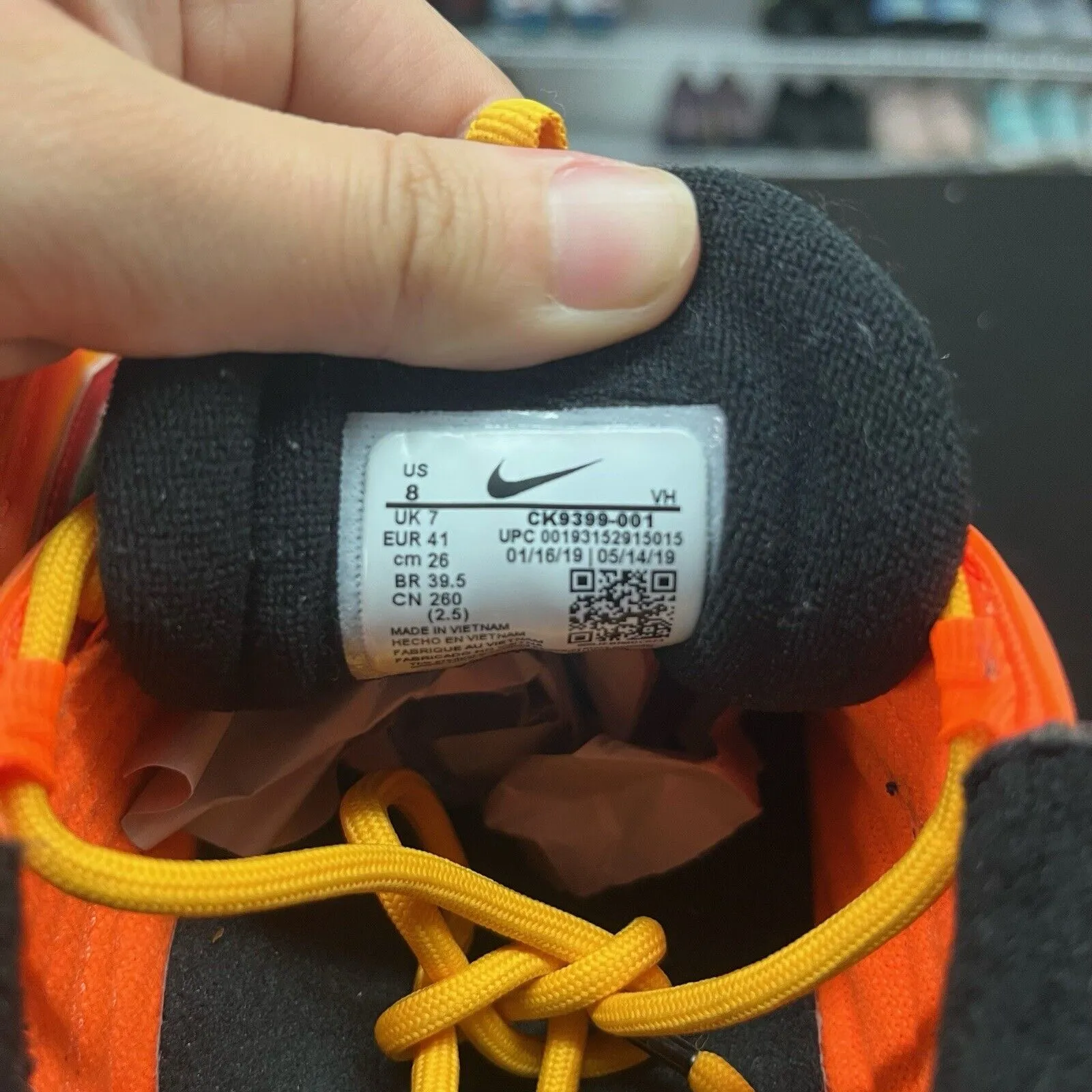 Nike Air Max 97 Sunburst Orange Pinwheel Logo 2019 CK9399-001 Men's Size 8