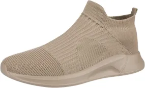 Slip On Sock Shoes for Men Fashion Fly Woven Mesh Sports Shoes Lightweight Soft Flat Bottom Hiking Sneakers