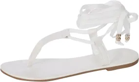 Strap Flip Flops for Women Hollow Out Thong Sandals Splicing Comfort Summer Cooling Beach Flip-Flops Side Drawstring