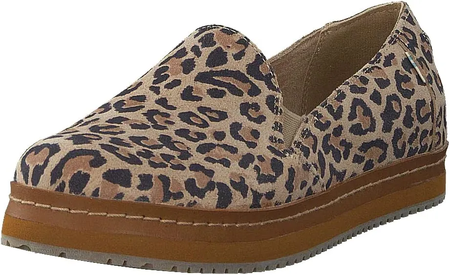 TOMS Womens Palma Leather Wrap Slip On Flats Casual - Beige