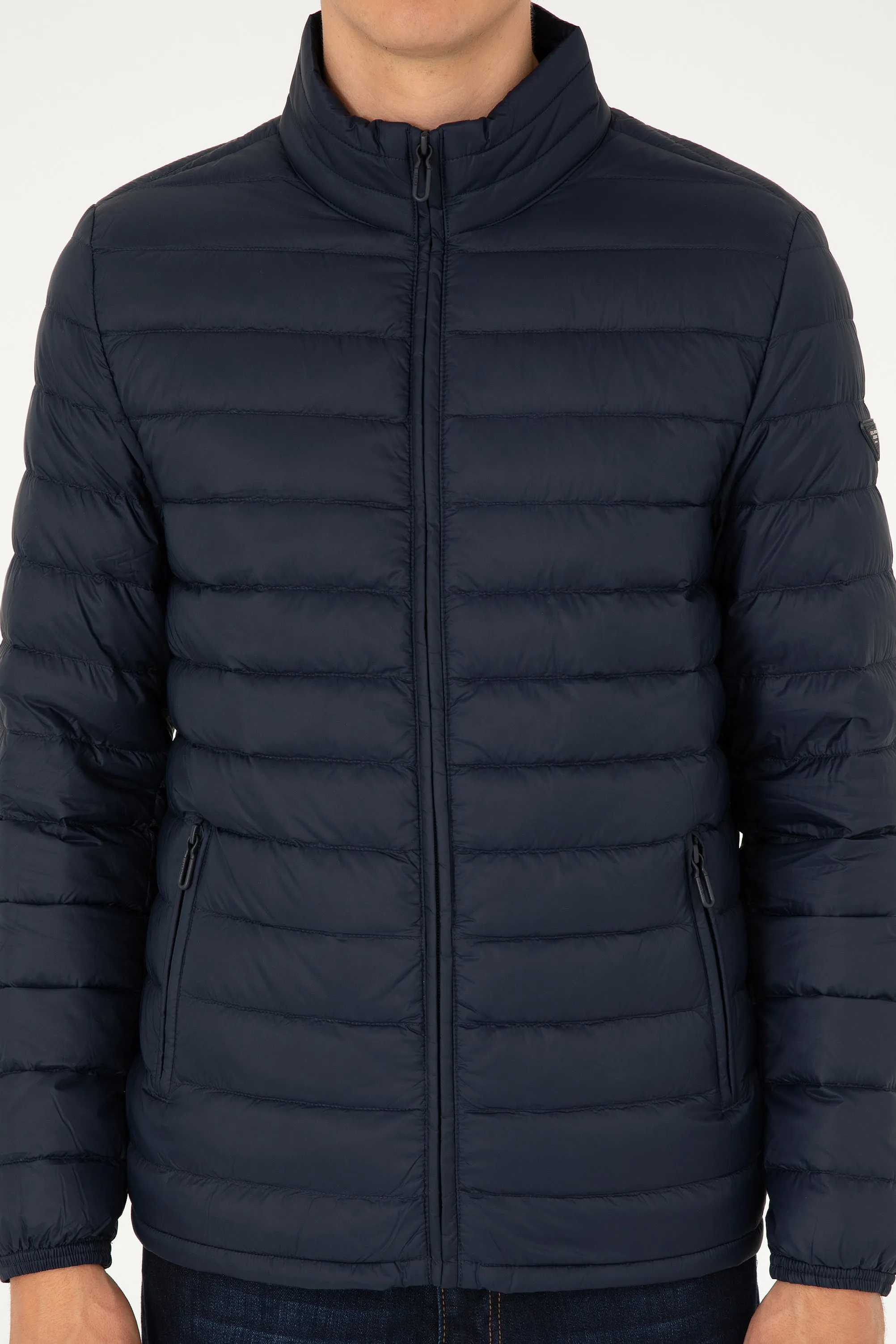 Navy USPA Mens Duck Feather Jacket - VR033 USPJK146 by US POLO ASSN.