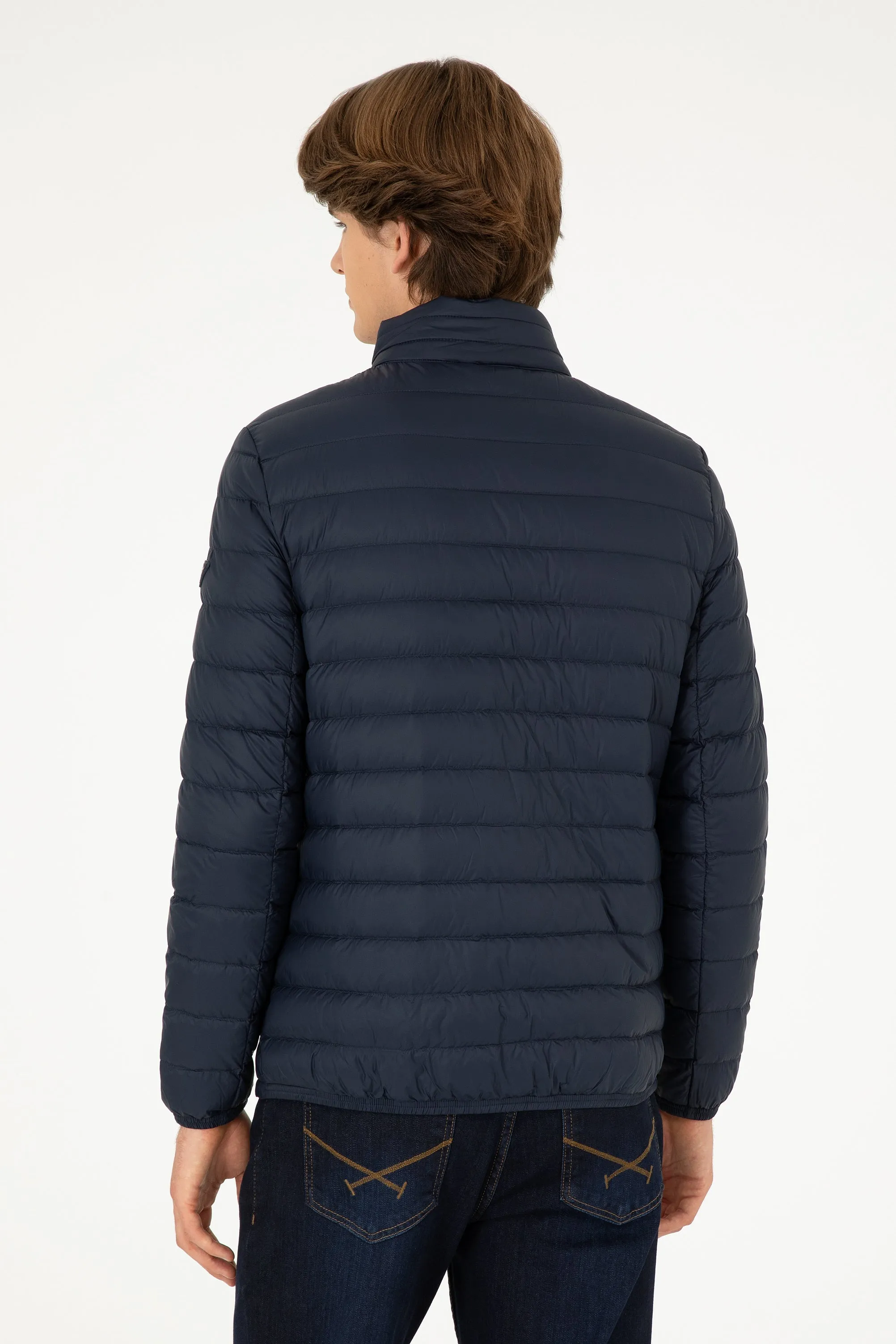 Navy USPA Mens Duck Feather Jacket - VR033 USPJK146 by US POLO ASSN.
