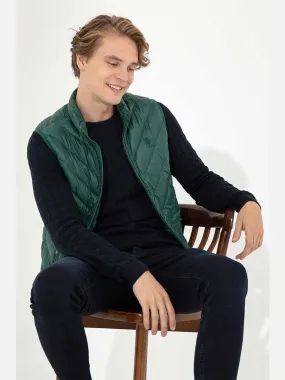 USPA Men Jacket Feather Quilted S/L Green VR054 USPJK112 USPA