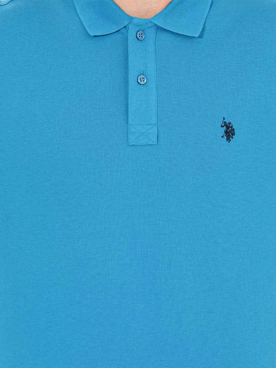 Mens Full Sleeve Cobalt USPA Polo Shirt - US Polo Assn. Model VR077 USPOM157