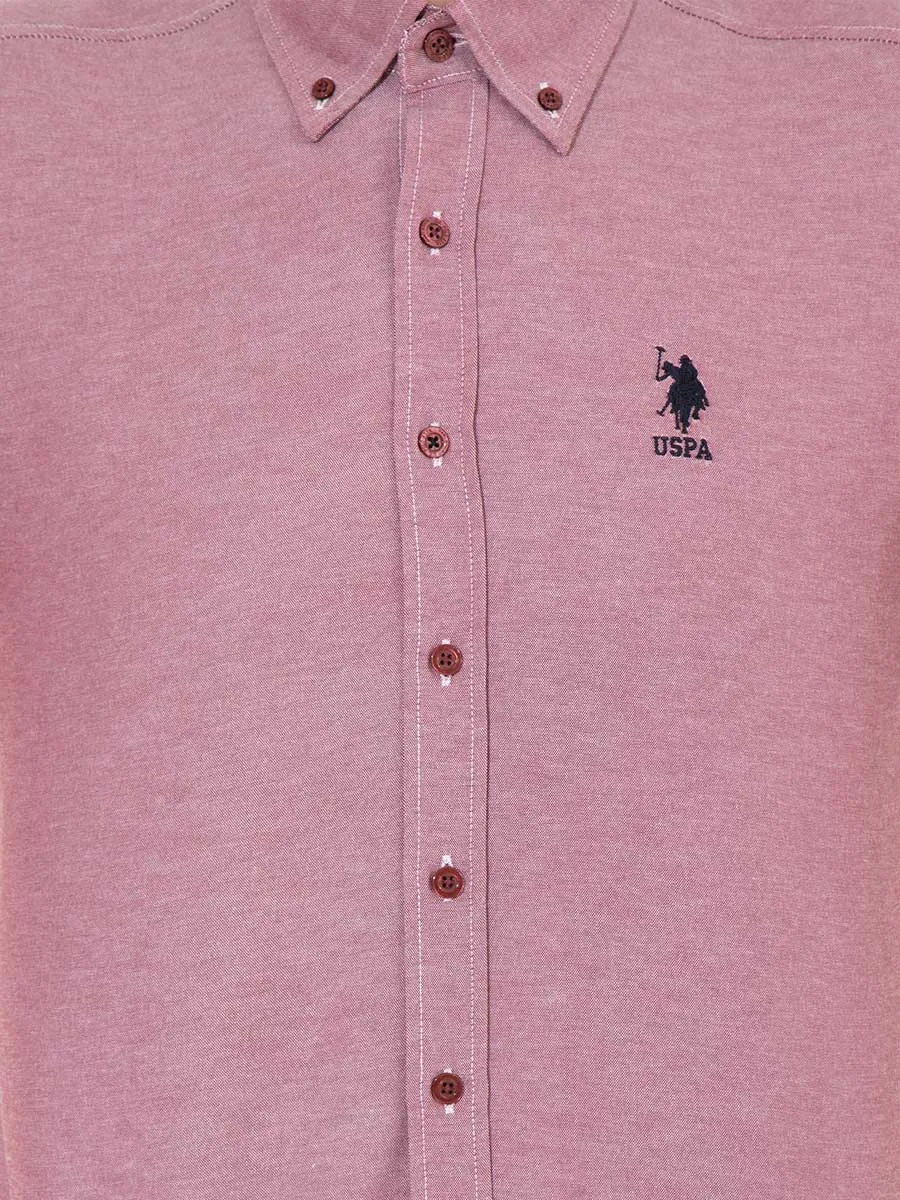 USPA Shirt Men Cherry VR223 USPSH274 Regular Fit US Polo Assn.