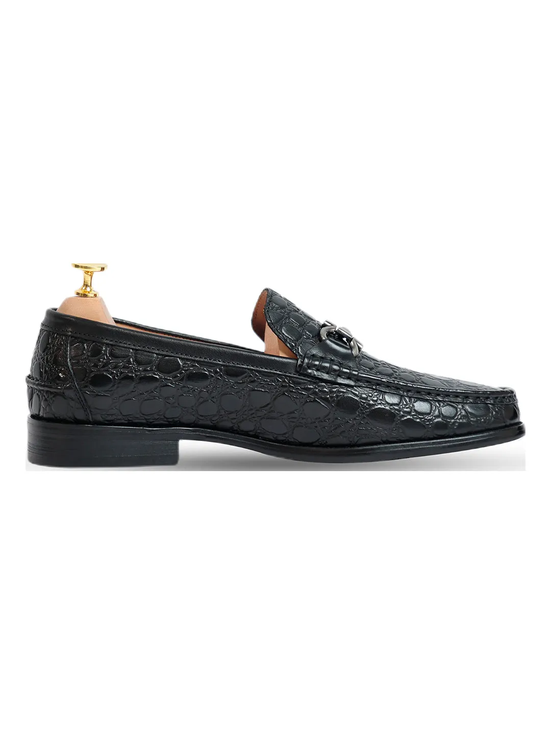 Vantier Classic Horsebit Pebble Black