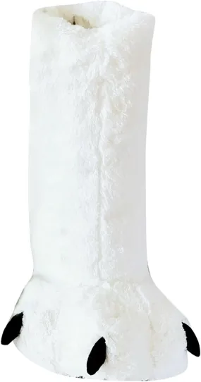Women's Boot Slippers Ultra High Top Boot Plush Bear Slippers Indoor Floor Full Covered Jelly Slide Sandals for Women