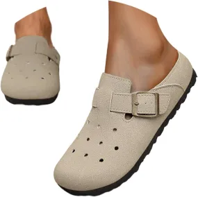 Women's Casual Closed Toe Clogs Breathable Slip On Shoes Comfortable Flat Sandals for Daily Wear Dating Outfits