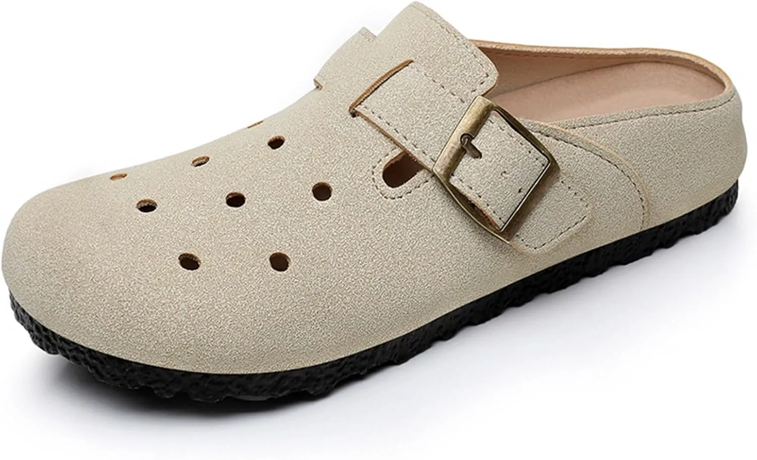Women's Casual Closed Toe Clogs Breathable Slip On Shoes Comfortable Flat Sandals for Daily Wear Dating Outfits