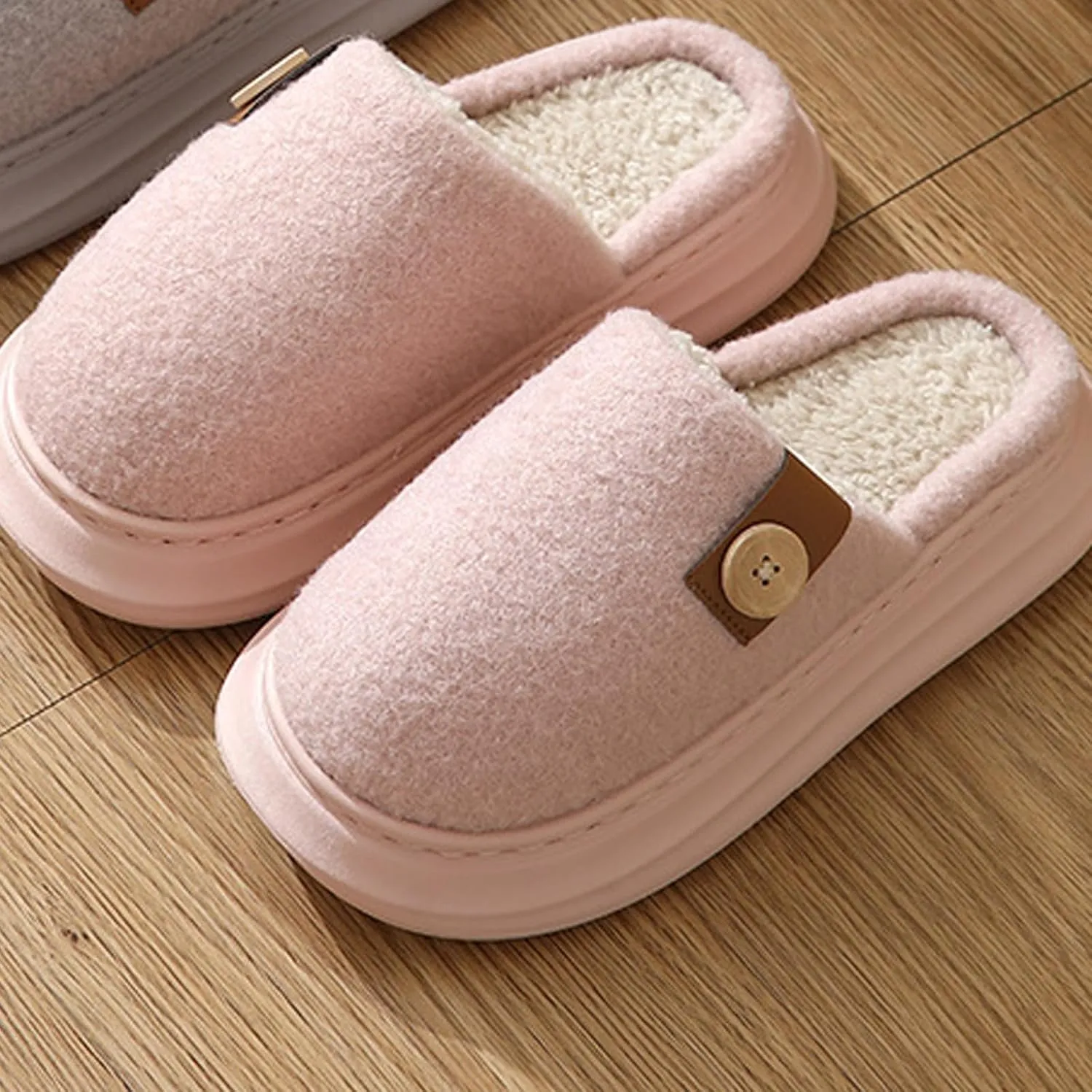 Women's Cozy Thick Winter Slippers Fuzzy Indoor Fluffy House Shoes Comfy Slip-on Home Bedroom Cute Warm Outdoor Shoe