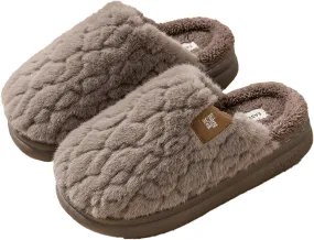 Women's Cozy Thick Winter Slippers Fuzzy Indoor Fluffy House Shoes Comfy Slip-on Home Bedroom Cute Warm Outdoor Shoe