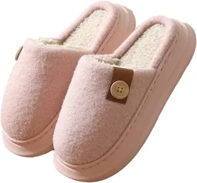 Women's Cozy Thick Winter Slippers Fuzzy Indoor Fluffy House Shoes Comfy Slip-on Home Bedroom Cute Warm Outdoor Shoe