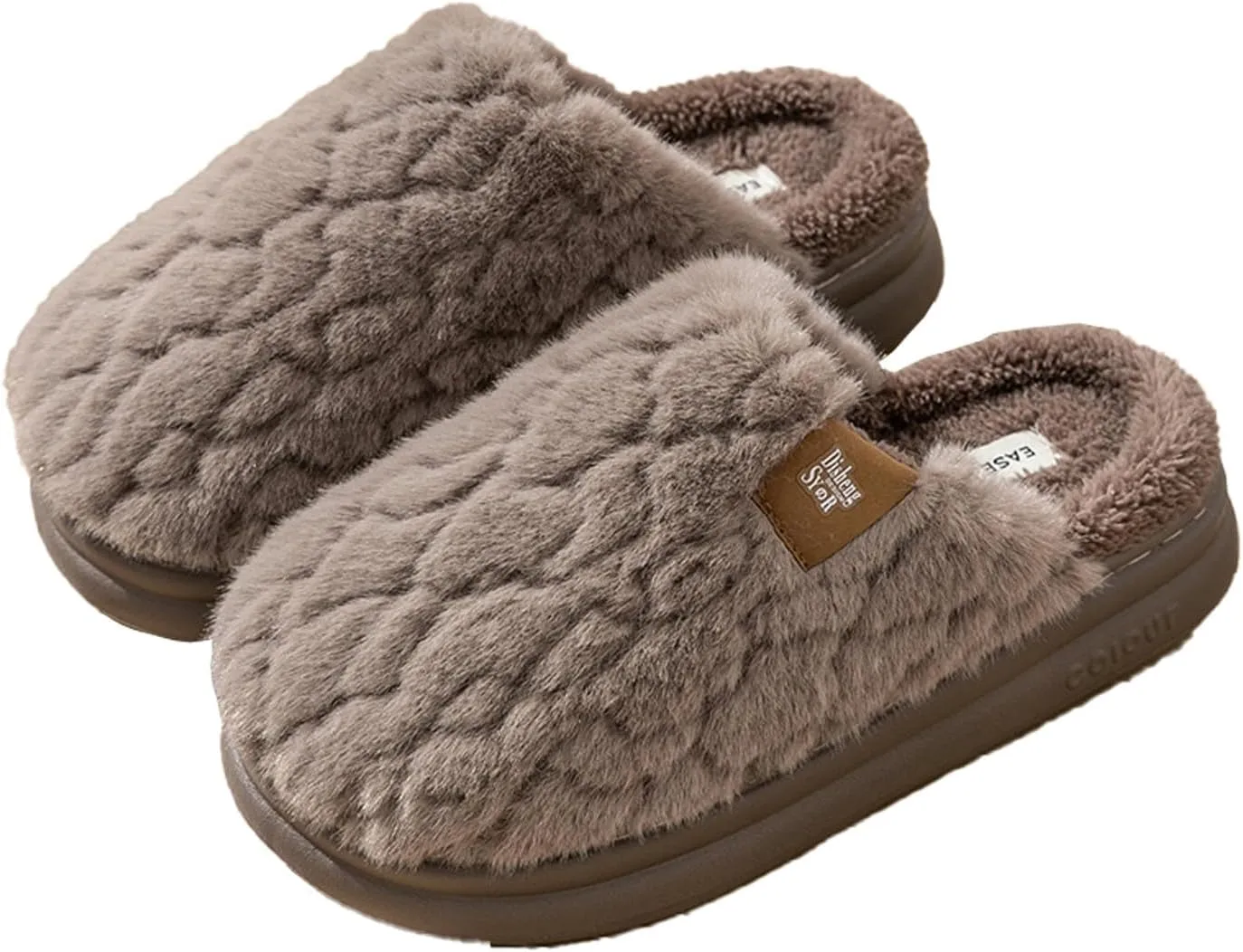 Women's Cozy Thick Winter Slippers Fuzzy Indoor Fluffy House Shoes Comfy Slip-on Home Bedroom Cute Warm Outdoor Shoe