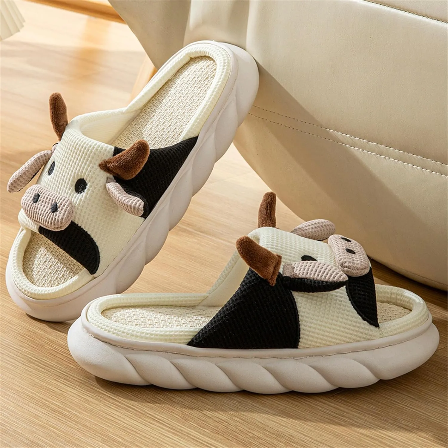 Women's Cute Animal Pig Slippers - Soft, Cosy Four Seasons Home Linen Slippers